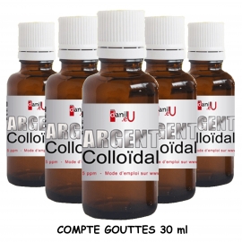 Compte-gouttes d'argent colloïdal