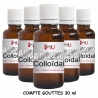 Flacon compte-gouttes argent colloïdal 15ppm 30ml en verre ambré