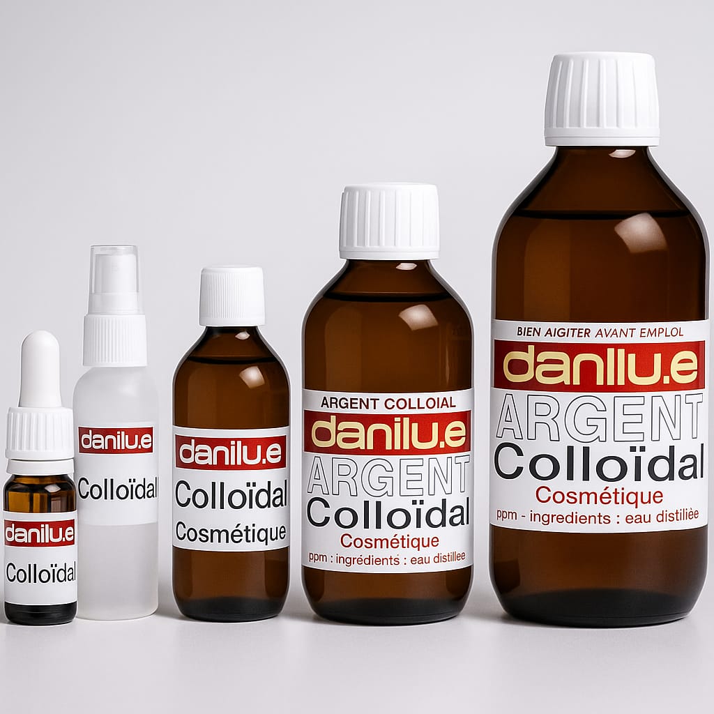 Bouteilles d’argent colloïdal Danilu